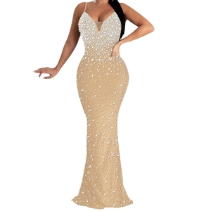 ชุดเดรสคล้องคอประดับพลอยเทียมสำหรับผู้หญิงชุดไนท์คลับสุดเซ็กซี่สินค้าออกใหม่ - Product Image 5