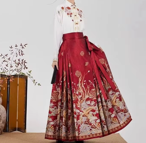 Nayil Dance Nine Heavens Set <span class=keywords><strong>Chino</strong></span> Hanfu Falda con cara de caballo Bordado Stand up Collar <span class=keywords><strong>Camisa</strong></span> Estilo antiguo Hanfu - Product Image 1