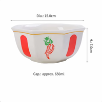 Bol en céramique de porcelaine grande capacité à motif floral tulipe, idéal pour la maison, le café, les chocolats, les biscuits, motif moyen-oriental - Vente chaude