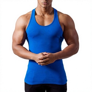 Custom <b>Mens</b> <b>Singlet</b> 100% Cotton Gym Vests Training Tank Top/Running <b>Mens</b> Fit <b>Singlets</b> - Product Image 2