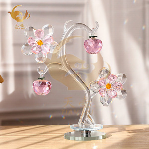 Árbol Decorativo de Cristal Tian Hu, Color Rosa, Hecho a Mano, para Decoración del Hogar, Sala de Estar u Oficina - Product Image 4