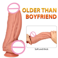 Juguete Sexual de Silicona Líquida para Hombre y Mujer, Dildo Gigante Realista, Dildo Grande XXL, Vibrador Realista de Silicona Gruesa