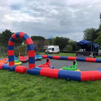 Piste de course gonflable commerciale NOVA pour karting / piste de balle Zorb pour enfants et adultes, jeux sportifs