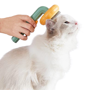 Peine de agujas autolimpiable Pumpkin Comb para gatos, removedor de pelo, peine y cepillo para mascotas, accesorios para gatos - Product Image 1