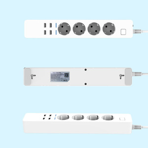 Multiprise intelligente Wifi 4 prises EU, 4 ports de charge USB, contrôle vocal via application, compatible avec Alexa <span class=keywords><strong>Home</strong></span> <span class=keywords><strong>Assistant</strong></span> - Product Image 3