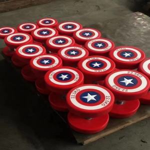 कप्तान अमेरिकी वाणिज्यिक फिटनेस उपकरण रबर डम्बल जिम थोक - Product Image 5