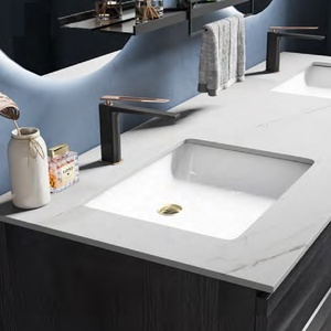 Mobilier de salle de bains en bois imei pro, meubles d'hôtel en bois étanche avec cadre en acier inoxydable, vente en gros - Product Image 2