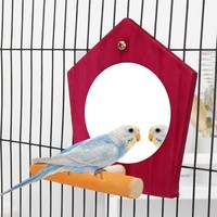 Mangeoire à oiseaux moderne en acier inoxydable et bois massif avec perchoir et récipients pour nourriture et eau
