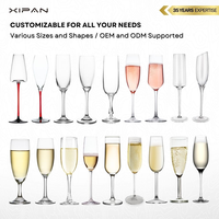 Verres à flûte de luxe Xipan Crystal 8oz écologiques, gravure personnalisée pour mariages, cadeaux d'entreprise, usage hôtelier