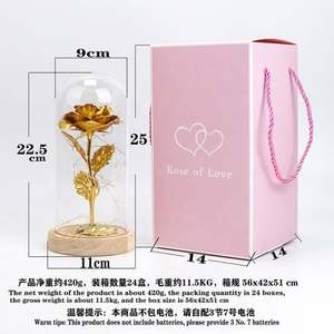 Rose Éternelle Artificielle Lumière LED Beauté Couverture En Verre De Noël Décoration De La Maison Mère Saint Valentin Nouvel An Cadeau Vente Chaude - Product Image 3
