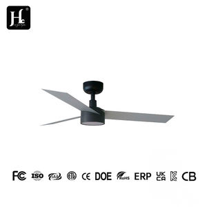 52\" Outdoor Black Living Room <b>Ceiling</b> <b>Fan</b> 3 ABS Blades Remote Control 6-Speed Reversible DC Motor Farmhouse Style for Bedroom - Product Image 5