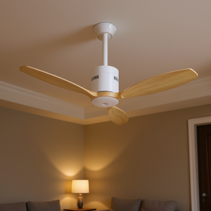 Ventilador de Techo de 52 Pulgadas con 3 Aspas de Madera, Motor DC, Control Remoto, Silencioso, para Interiores del Hogar - Product Image 2