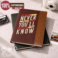 Carnet promotionnel A5/A6 en cuir PU souple avec logo personnalisé, pages lignées, faible MOQ, idéal pour l'école et les affaires