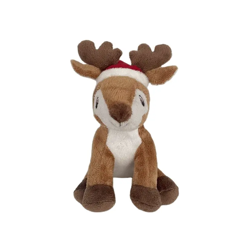 Grosir hadiah Natal kustom rusa Natal mewah mainan hewan boneka rusa
