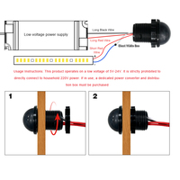 Sensor Gerak PIR Terpasang Dalam (Recessed Mount) DC 5-24V Jarak Deteksi 3-5m untuk Sistem Pencahayaan LED Furnitur & Kabinet Kustom