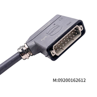 Kabel konektor pekerjaan berat 16Pin steker kelenjar tahan air dengan HARTING Plug untuk mesin cetak injeksi