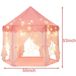 Casa <span class=keywords><strong>de</strong></span> Juegos Infantil Plegable Portátil, Diseño Hexagonal, Unisex, <span class=keywords><strong>de</strong></span> <span class=keywords><strong>Tela</strong></span> Suave, para Interiores, <span class=keywords><strong>Castillo</strong></span> <span class=keywords><strong>de</strong></span> <span class=keywords><strong>Princesa</strong></span>, Tienda <span class=keywords><strong>de</strong></span> Juegos para Niños - Product Image 6