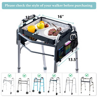 Table de marche pliante portable et légère avec plateau, fermeture éclair, design simple, en polyester, porte-gobelet universel, pour usage extérieur