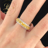 Bague de mariage en diamant de laboratoire certifié IGI VVS, couleur personnalisée, argent 925, diamant de laboratoire princesse, bague d'anniversaire, bijoux