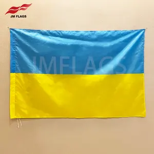 Lager 24h 3*5 ft Ukraine Banner Friedens dekoration Polyester NoFade Ukraine Flaggen