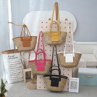 Fournisseur Vérifié – Sacs à Main en Paille Écologiques Personnalisés – Sacs de Plage Professionnels en Jonc de Mer Tressé avec Poche en Cuir – OEM/ODM