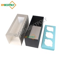 Boîtes d'emballage en papier pour cupcakes à pâtisserie personnalisés 3 paquets de boîte à muffins à cupcakes avec fenêtre