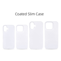 Coque de téléphone vierge mince et personnalisable avec motif enduit pour transfert thermique, compatible avec iPhone 16 Plus, 16 Pro Max, 15, 17, 14, 13 – Vente en gros