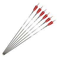 SPG Tir à l'arc 4.2mm Carbone Flèche Droite Recurve Longbow Composé Arc Métal Flèche Turquie Plume Cible Chasse Pratique