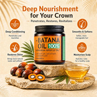 100% Huile brute de batana pour les cheveux du Honduras Masque capillaire hydratant au café brillant ajoute de la brillance et