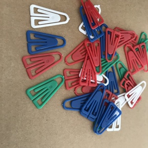 Clips de papier en plastique, 50 pièces, 1 pouce, couleurs assorties, boîte de 500