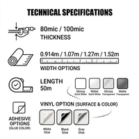 Rollo de Vinilo Imprimible Mate de Alto Brillo con Superficie para Tinta Eco Solvente y UV para Señalización Comercial y Calcomanías para Ventanas de Tiendas