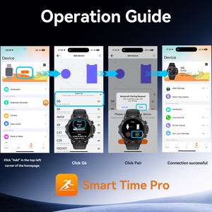 New arrivals AMOLED <span class=keywords><strong>G6</strong></span> 1.43inch ngoài trời La Bàn độ cao phong vũ biểu Relojes inteligentes 5ATM không thấm nước Đồng hồ thông minh với GPS - Product Image 5