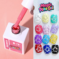 Gel texturé 3D sans HEMA, sans durcissement LED, écologique, pour lettres en relief, 12 couleurs, OEM ODM, marque privée