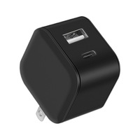 Chargeur mural USB C+A 3.1A 20W rapide de haute qualité avec fonction PD et QC3.0 pour téléphone portable, tablette et ordinateur portable