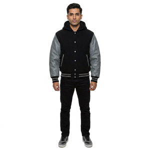 Veste universitaire en laine et vinyle tendance de haute qualité, douce et confortable pour un style décontracté, pour les passionnés de sport, brodée, pour hommes - Product Image 1