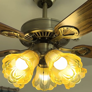 Lustre rétro de style américain en bois, idéal pour décorer la chambre, le salon, la salle à manger, lampe de plafond vintage en chêne - Product Image 3