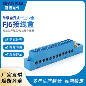FJ6 Terminal Block 12 Way Screw Connection Single Stage Shandong Standard Blue Distribution Box - Product Image 5