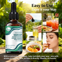 OEM Meilleures 10 en 1 Capsules d'huile amère de Sea Moss, Moringa, Curcuma, Huile de Nigelle, Oregano, Ashwagandha, Corossol, 60ml, Vitamines pour adultes, Mémoire