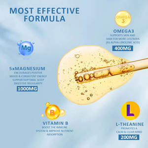 ของเหลวหยดแมกนีเซียม1000มก. พร้อมโอเมก้า3พริกไทยดำ L-theanine สนับสนุนระบบภูมิคุ้มกัน5X แมกนีเซียมสำหรับผู้ใหญ่ - Product Image 6