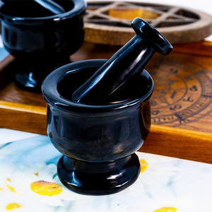 טבעי גבישי ריפוי אבנים רוז קוורץ מרגמה העלי - Product Image 5