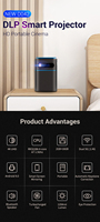 Mini projecteur de poche sans fil intelligent Android D042 pour home cinéma, idéal pour l'extérieur