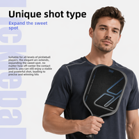 Set Raket Pickleball Serat Karbon Berlapis Titanium Tekan Panas Generasi ke-5 Terlaris Lintas Negara T700 dengan Lapisan Matte-woven