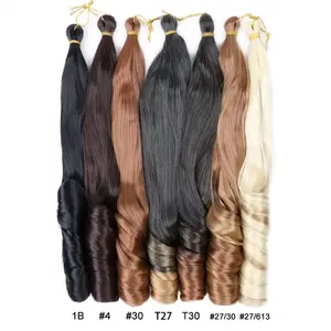 Extensiones de Cabello Sintético para Trenzas, Estilo <span class=keywords><strong>Ariel</strong></span>, Liso, Rizado, Ombre, al por Mayor - Product Image 5