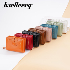 กระเป๋าสตางค์ผู้หญิงแบรนด์ Baellerry หนัง PU ขนาด 5 นิ้ว ช่องใส่บัตรหลายช่อง กระเป๋าใส่เหรียญแบบมีหัวเข็มขัด สีพื้น คอลเลคชั่นฤดูใบไม้ผลิ 2023 - Product Image 4
