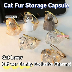 Leather Eco-friendly Solid Dog Paw <strong>Pet</strong> Keepsake Hair Memorial Keychain Pendant Anti-Lost <strong>Ornament</strong> Modern Simple - Product Image 3