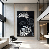 Cristal Film Strass Incrusté Peinture 3D abstraite cygne blanc animal encadré art mural luxe décoration maison