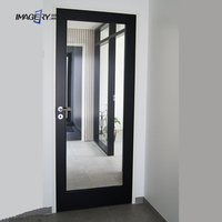 Portes à battants en aluminium à double vitrage insonorisées de style moderne personnalisées pour les maisons