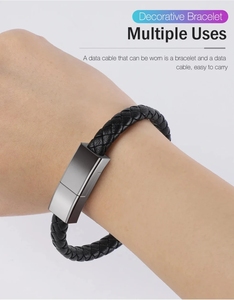 <span class=keywords><strong>C</strong></span>âble de charge portable en cuir PU de 22,5 cm, <span class=keywords><strong>USB</strong></span> <span class=keywords><strong>vers</strong></span> Type <span class=keywords><strong>C</strong></span> <span class=keywords><strong>Micro</strong></span> <span class=keywords><strong>USB</strong></span>-<span class=keywords><strong>C</strong></span>, bracelet de charge portable - Product Image 6
