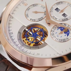 ของขวัญสำหรับผู้ชาย นาฬิกา Grand Complication Tourbillon ปฏิทินตลอดกาล แสดงข้างขึ้นข้างแรม วันที่ เดือน ปี ระบบอัตโนมัติ กระจกแซฟไฟร์ - Product Image 5