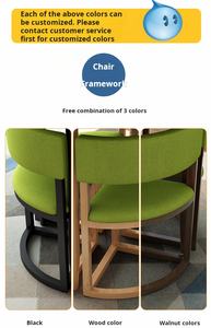 وصل حديثًا أطقم أثاث المطاعم طاولات رخامية ملونة مستديرة من الخشب الصلب وأطقم كراسي للمقاهي والمطاعم - Product Image 3